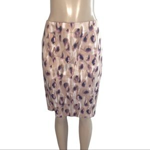 Jones&Co. Stretch Cheetah Midi Dress Skirt